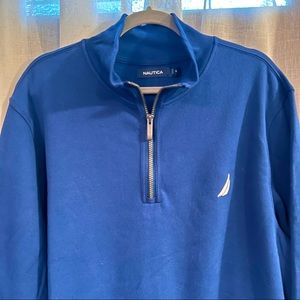 Nautica Mens Blue Sweatershirt with zipper